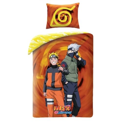 Naruto Shippuden ágyneműhuzat szett, 140x200 cm, Naruto és Kakashi karakterekkel
