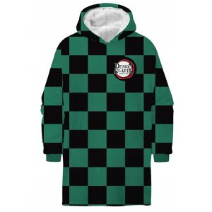 Demon Slayer Tanjiro Kamado inspired hooded blanket sweatshirt, oversized wearable blanket - Blanket