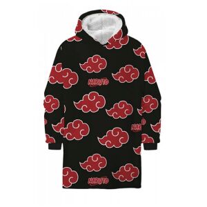 Naruto Akatsuki Cloud Pullover Blanket Hoodie, L size, cozy wearable blanket - Blanket