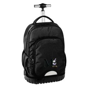 Paso Minnie Cutie gurulós iskolatáska, fekete trolley hátizsák Minnie egér mintával - Paso