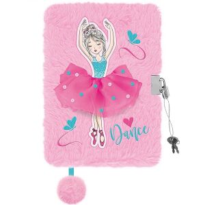 Majewski Plüss Napló A5 3D Balerina mintával - Napló