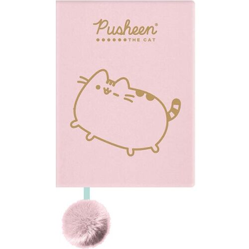 Pusheen Cat rózsaszín napló pompomos könyvjelzővel - Napló