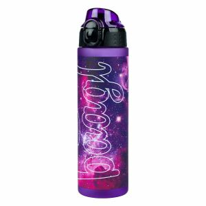 BAAGL Galaxy Tritan Water Bottle 700ml, purple space design, reusable - Feeding
