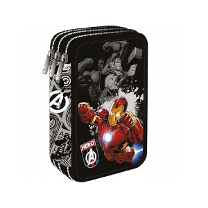 CoolPack Avengers 3-Tier Filled Pencil Case featuring Iron Man, Hulk and Thor - Pencil Case