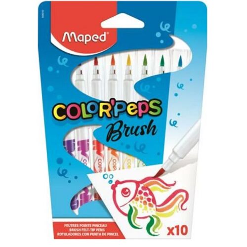 Maped ecsetvégű filctoll szett 10 db-os - Color Peps