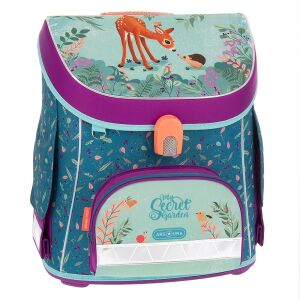 Školská taška Ars Una My Secret Garden s motívom jeleňa a ježka - Ars Una