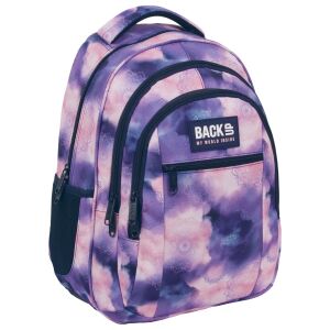 Rucsac școlar ergonomic BackUp - Design Mandala, model tie-dye violet și roz - Derform
