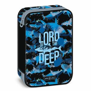 Ars Una Lord of the Deep többszintes tolltartó fiúknak, cápás mintával - Ars Una Tolltartó