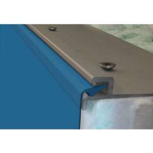 Négyszögletes fólia bal oldali lépcsős Ökopool medencékhez, 7 x 3,5 x 1,45m, 0,8mm vastagság, kék