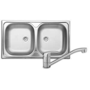 LIVINOX EC-113 kétmedencés rozsdamentes mosogató, EVIDO SMART csapteleppel 97021561 - Livinox