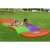 Bestway 488 cm podwójna zjeżdżalnia wodna dla dzieci, ze spryskiwaczami i rampą, dzieci zjeżdżają