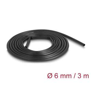 Delock 6 mm x 3 m fekete PVC szigetelő borító cső - Kábelrögzítő
