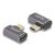 Delock USB Adapter 40 Gbps USB Type-C PD 3.0 100 W with plug - with sleeve, curved left / right 8K 60 Hz metal 97022595