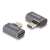 Delock USB Adapter 40 Gbps USB Type-C PD 3.0 100 W with plug - with sleeve, curved left / right 8K 60 Hz metal 97022595