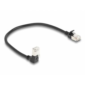 Delock RJ45 Cat.6A S/FTP Slim Network Cable, 0.25m, Right Angle Connector - Delock UTP Cable
