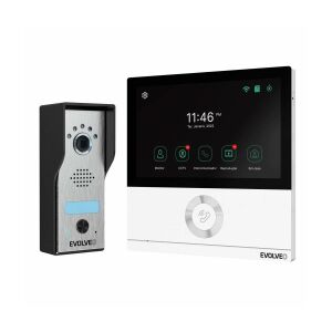 EVOLVEO DoorPhone AHD7, otthoni WiFi videotelefon készlet kapu- vagy ajtóvezérléssel fehér monitorral