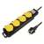 Logilink outdoor power strip with 4 CEE 7/3 sockets, 1.5m cable, black/yellow
