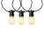 Nedis SmartLife Wi-Fi smart filament garden lights, 3 bulbs, warm white