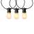 Nedis SmartLife Wi-Fi smart filament garden lights, 3 bulbs, warm white