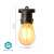 Nedis SmartLife Wi-Fi smart filament garden light bulb, warm white, 45 mm diameter