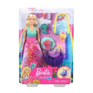 Barbie Dreamtopia Dračia škôlka Hracia súprava s bábikou Barbie, figúrkami drakov a doplnkami - Mattel Baba
