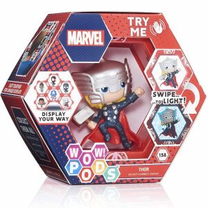 WOW! PODS Marvel Thor gyűjthető figura a csomagolásban. Húzd el az ujjad a Thor figura megvilágításához. - Wow! Stuff