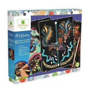 Sycomore Artissimo súprava na škrabanie pre deti, motívy koní a jednorožcov - Súpravy pre umenie a remeslá