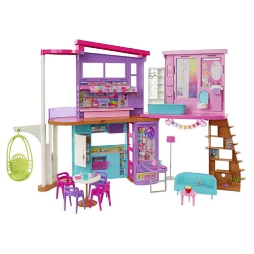 Barbie Malibu álomház játékszett bútorokkal és kiegészítőkkel - Babaház