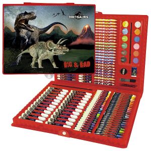 Set de artă cu dinozauri Big T-Rex, 172 de piese, pentru copii - Derform