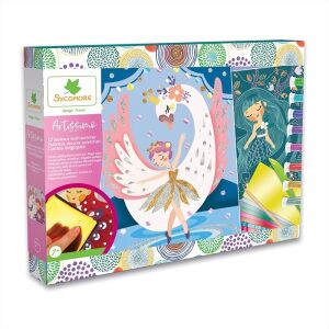 Sycomore Artissimo Rozprávky Súprava na škrabanie a trblietky - kreatívna aktivita pre deti - Súpravy pre umenie a remeslá
