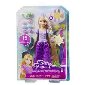 Disney Princezná Rapunzel Bábika na úpravu vlasov s doplnkami na zmenu farby - Mattel Baba