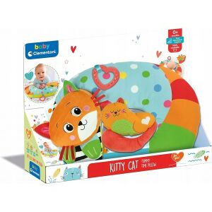 Perna Clementoni Baby Kitty Cat pentru stat pe burtică în ambalaj, sprijină dezvoltarea bebelușului, promovează dezvoltarea musculară pentru târâre - Clementoni Jocuri si jucării educative