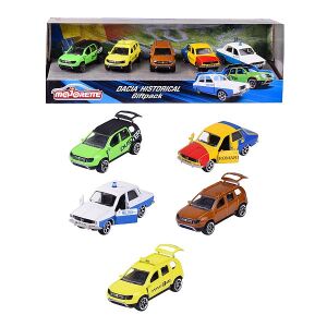 Majorette Dacia Historical fém autó szett, 5 klasszikus Dacia modell díszdobozban - Majorette