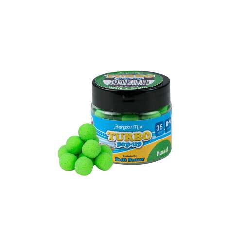 Benzár Mix Turbo Pop-up 8-9mm 35db Muszli Zöld Pop-up Csalizás - PopUp
