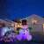Inflatable snowman Christmas decoration in front of a house