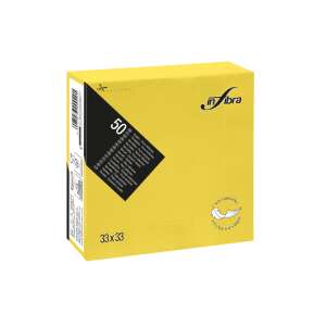 Servítky Infibra Citrónovožlté, 33x33cm, 2 Vrstvy, 50 Kusov - Servítky