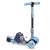 Ricokids 3-in-1 scooter with seat, blue and gray, maximum weight capacity 30 kg