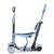 Ricokids 3-in-1 scooter with seat, push handle, and adjustable height, blue and gray