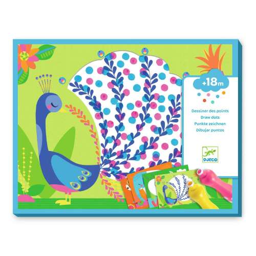 Djeco Dot-to-Dot Coloring Book - Animals - FSC MIX