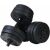 Funfit 20kg Adjustable Dumbbell Set - Angled View of Black Weights
