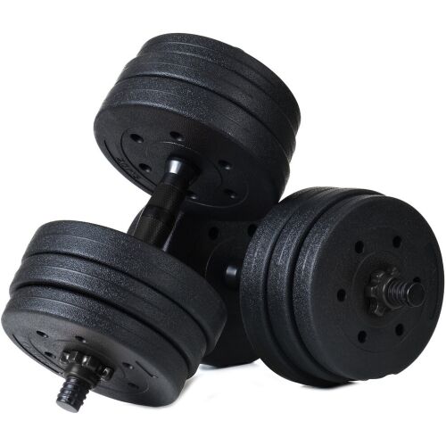 Funfit Regulowany zestaw hantli bitumicznych 20 kg 2x10 kg #czarny