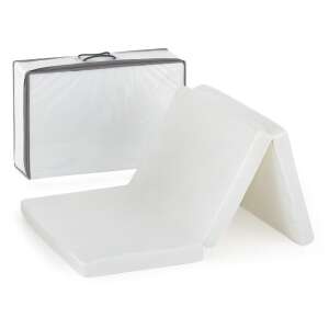 Hordozható összehajtható matrac utazóágyhoz 60x120x5 cm - Calm White