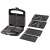 LaFe BOP-106B 3-in-1 Sandwich Maker, Black, with interchangeable plates