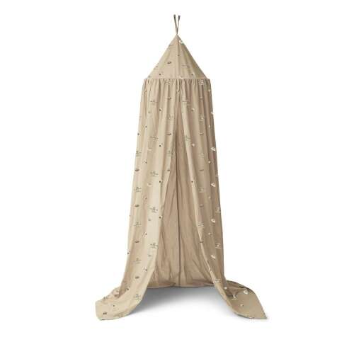 Nuuroo Viggo Muszlin Baldachin Bézs színben, nagy baldachin gyerekszobákba, kiváló minőségű muszlin anyagból