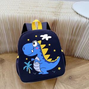 Mini Dínós Backpack for Kids, Blue Dinosaur Design, Preschool Bag - Preschool Backpack, Bag