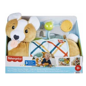 Fisher-Price Corgi Tummy Time Pillow with Toys, baby activity center - Fisher Price Developmental Toy for Baby