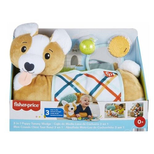 Fisher-Price Corgi Tummy Time Pillow with Toys, baby activity center