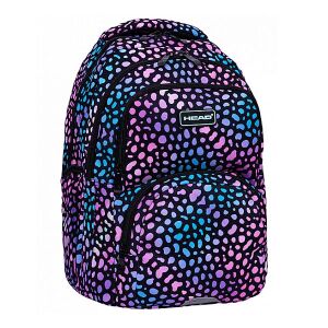 HEAD Ergonomikus Iskolatáska, hátizsák 44 cm - Színes kövek mintával - Astra