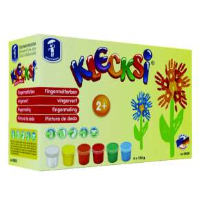 Vopsele de degete Klécksi pentru copii, 6 culori, 150g fiecare - Nonbrand Jocuri si jucarii creative