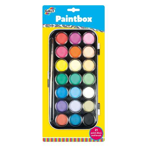 Galt Paintbox 21 akvarell festék készlet ecsettel, 5 éves kortól